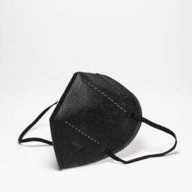 masque FFP2 Unir noir vu de trois quarts
