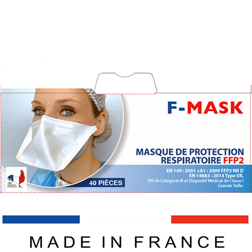 Boite de 40 masques FFP2 type canard made in France